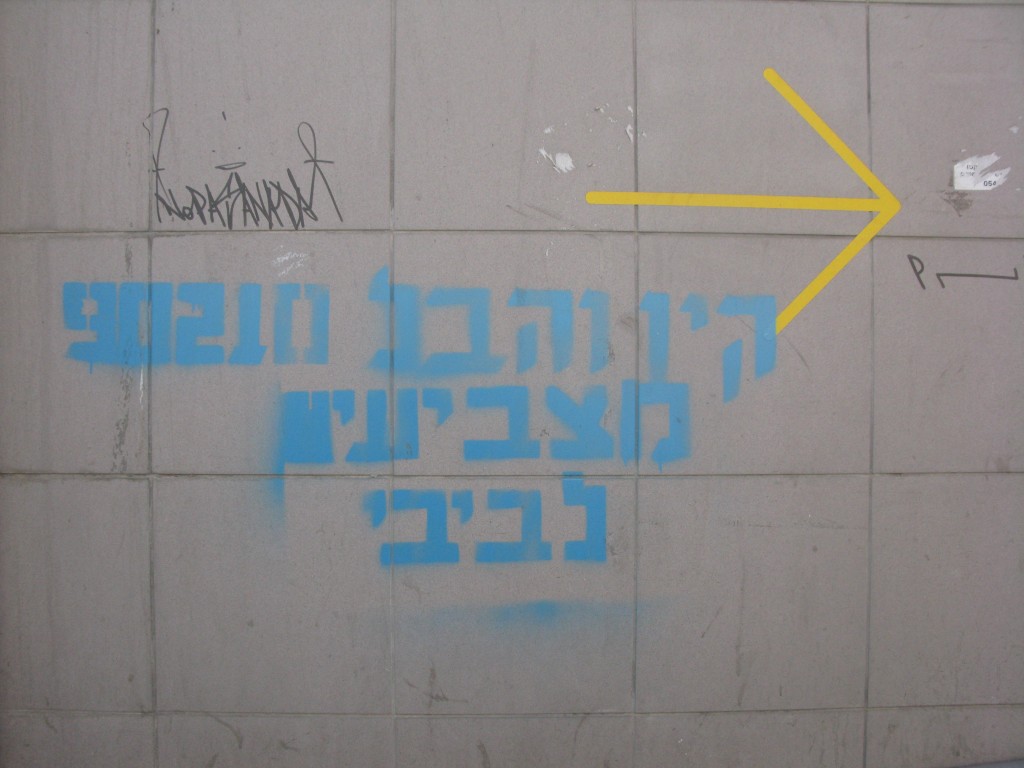 קין והבל מצביעים לביבי רחוב העמל 24-12-12